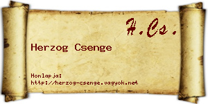 Herzog Csenge névjegykártya